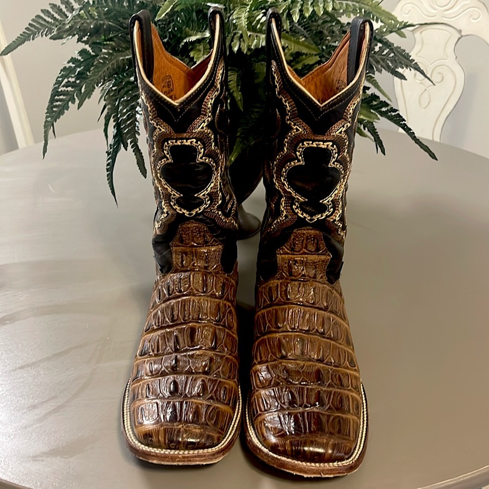 Western Style Caiman “crocodile” Cowboy Boots